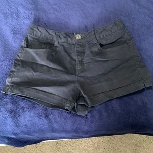 Black booty shorts